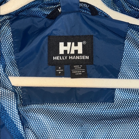 Helly Hansen Men's Waterproof Rain Jacket Hooded Blue Size Small Tech Protection - Picture 9 of 9